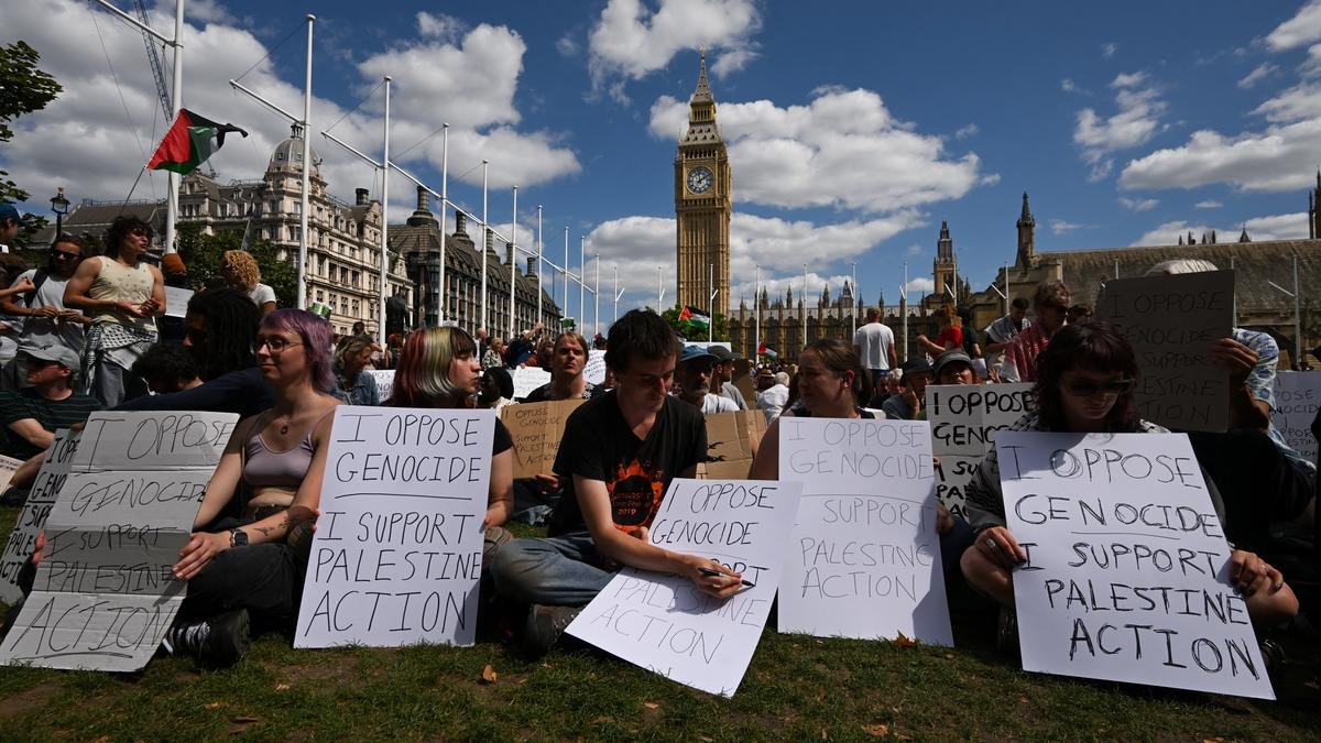 Police arrest demonstrators supporting Palestine Action group in central London
